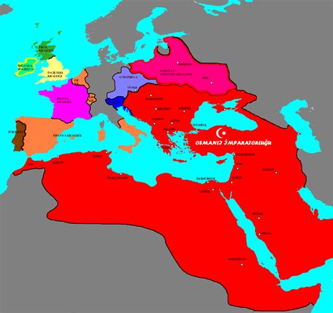 osmanlı imparatorluğu haritası en geniş sınırlar